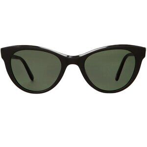 Garrett Leight GLCO x Clare V Cat Eye Sunglasses in Black Ebene